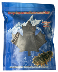 PEACE PAVILION Dried Arctic Deep Sea Natural Sea Cucumber Standard Bag Package( 1 lb) 454g(with Ribs/Belt Bandage)(加拿大 PEACE PAVILION 北极野海參-帶筋(一磅 標準袋裝) 454g)