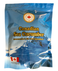 PEACE PAVILION Dried Premium Deep Sea Natural Sea Cucumber Standard Bag Package( 1 lbs) 454g(with Ribs/Belt Bandage)(加拿大 PEACE PAVILION 优質野海參-帶筋(一磅 標準袋裝) 454g)