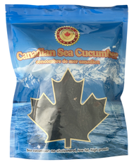PEACE PAVILION Dried Premium Deep Sea Natural Sea Cucumber Standard Bag Package( 1 lbs) 454g(with Ribs/Belt Bandage)(加拿大 PEACE PAVILION 优質野海參-帶筋(一磅 標準袋裝) 454g)