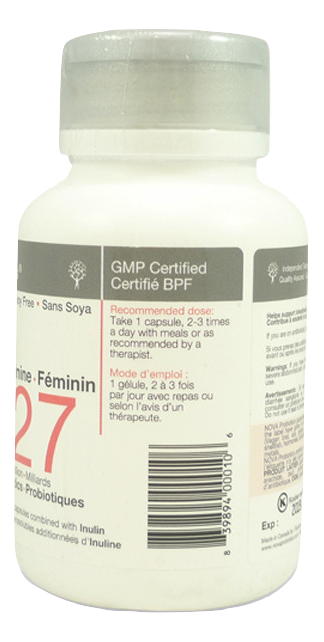 Nova Probiotics Multi Strain Feminine 27 Billion Probiotics Per Capsule 60 Vcaps 加拿大nova Probiotics 多菌株 女性健康270亿益生菌 60粒入 Nova Probiotics Multi Strain Feminine 27 Billion Probiotics Per Capsule 60 Vcaps 加拿大nova Probiotics 多菌株 女性健康270亿益生菌 60粒入