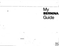 Bernina 707 and 717 instruction manual