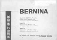 Bernina 740 741 742 Sewing machine instruction manual