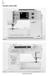 Bernina Artista 640 Sewing Machine Instruction Manual