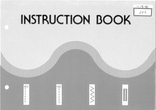 Janome - New Home 656 Sewing Machine Instruction Manual 