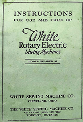 White 41 Rotary Sewing Machine PDF Instruction Manual in English