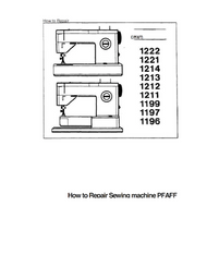 How to Repair PFAFF 1196 to 1222 sewing machines manual