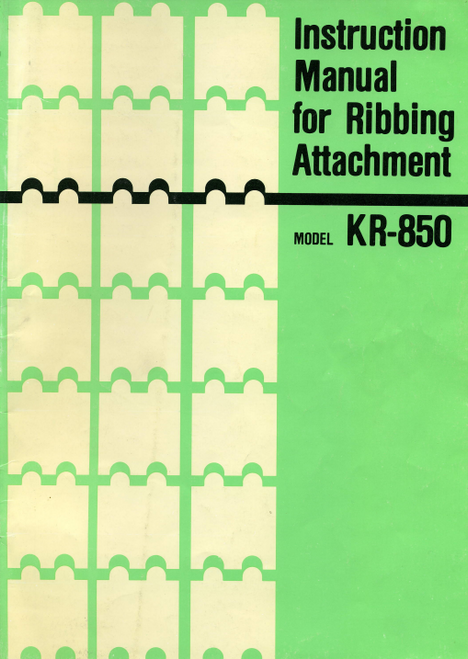 Brother KR-850 Ribber Knitting Machine Attachment 