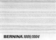 Bernina 1004 1005 Sewing machine PDF instruction manual