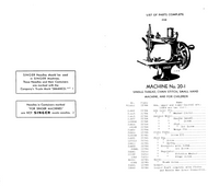 Singer 20 Toy Sewing Machine Parts Manual