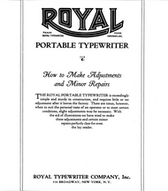 Royal Portable Typewriter Vintage English Manual PDF