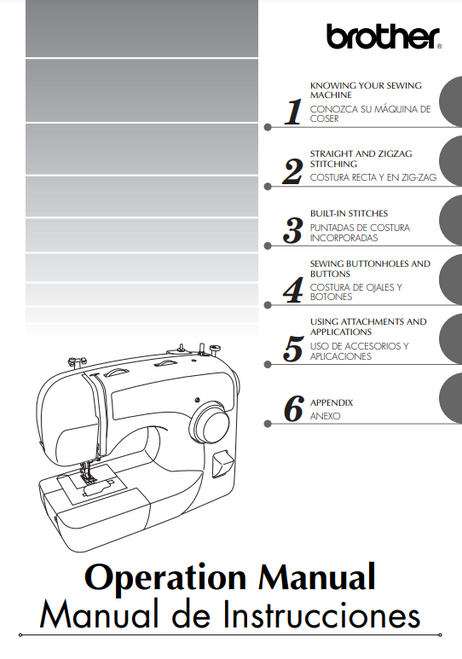 Brother XL2600i Sewing Machine User Manual PDF