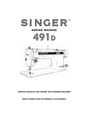 Singer 491D Sewing Machine Service Manual Vintage PDF Download.