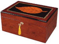 Deauville 100 Count Humidor with Cigar Leaf Inlay