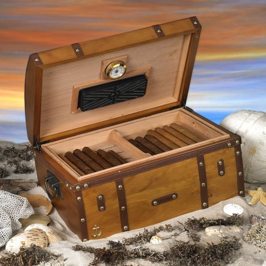 Gold Valentino Analog Cigar Hygrometer
