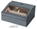 Danielle Carbon Fiber Finish Humidor - Holds Up To 40 Cigars