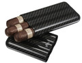 Gordo Matte Carbon Fiber 3 Finger Cigar Case 
