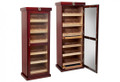 Commercial Cherry Finish Tower 3000 Count Display Wall Cabinet Humidor
