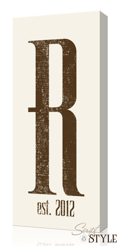 Monogram canvas with established date