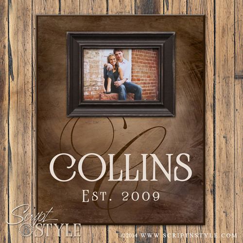 Personalized Picture Frame, Brown