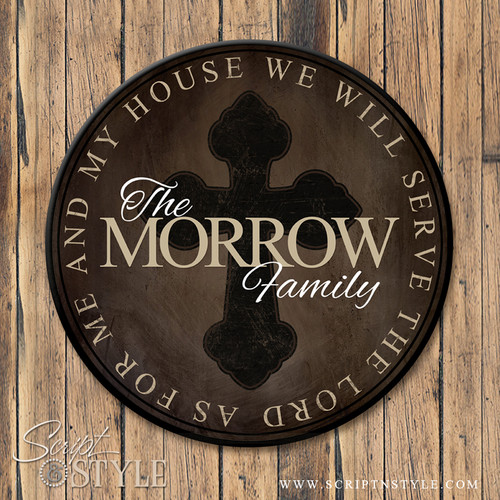 Family Name Sign Joshua 24:15/Brown