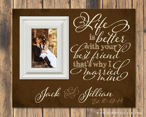 personalized picture frame with quote