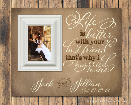 personalized picture frame with quote