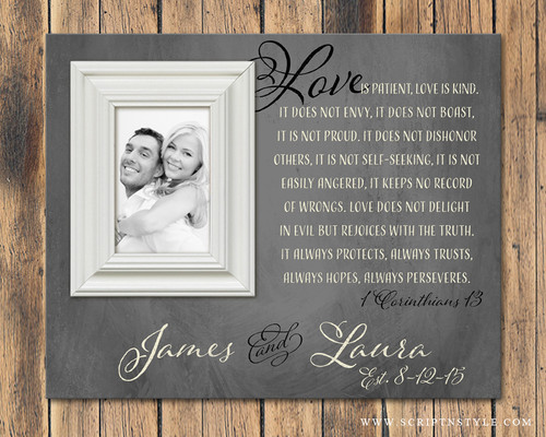 Personalized Picture Frame 1 Corinthians 13