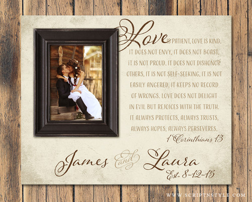 Personalized Picture Frame 1 Corinthians 13