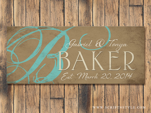 personalized family name sign