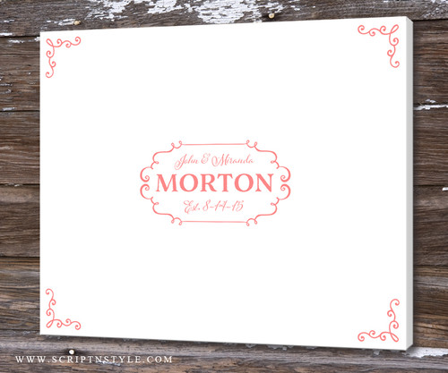 Wedding Guest Book Alternative Personalized Canvas
