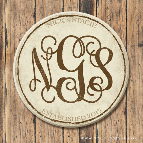 Wood Family Monogram Sign