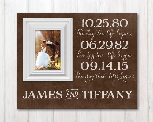 birth dates picture frame