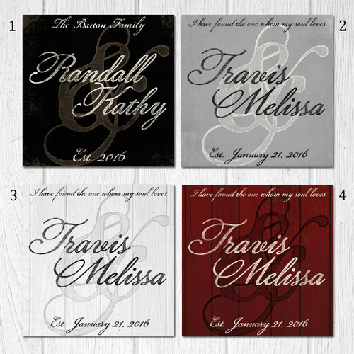 family name wedding sign