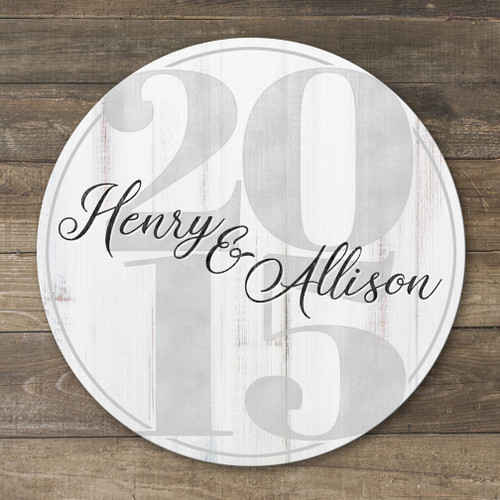 Wood established sign