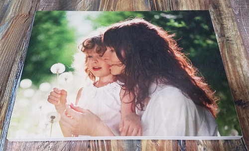 Photograph printed on wood