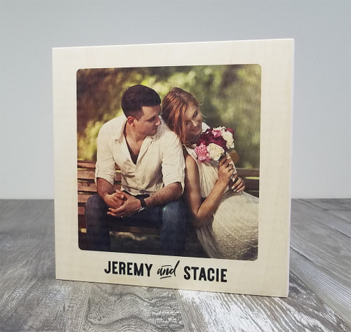 Photo printed on wood