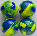 BIG-GENESI fluorescent yellow / ocean blue - Set of four.