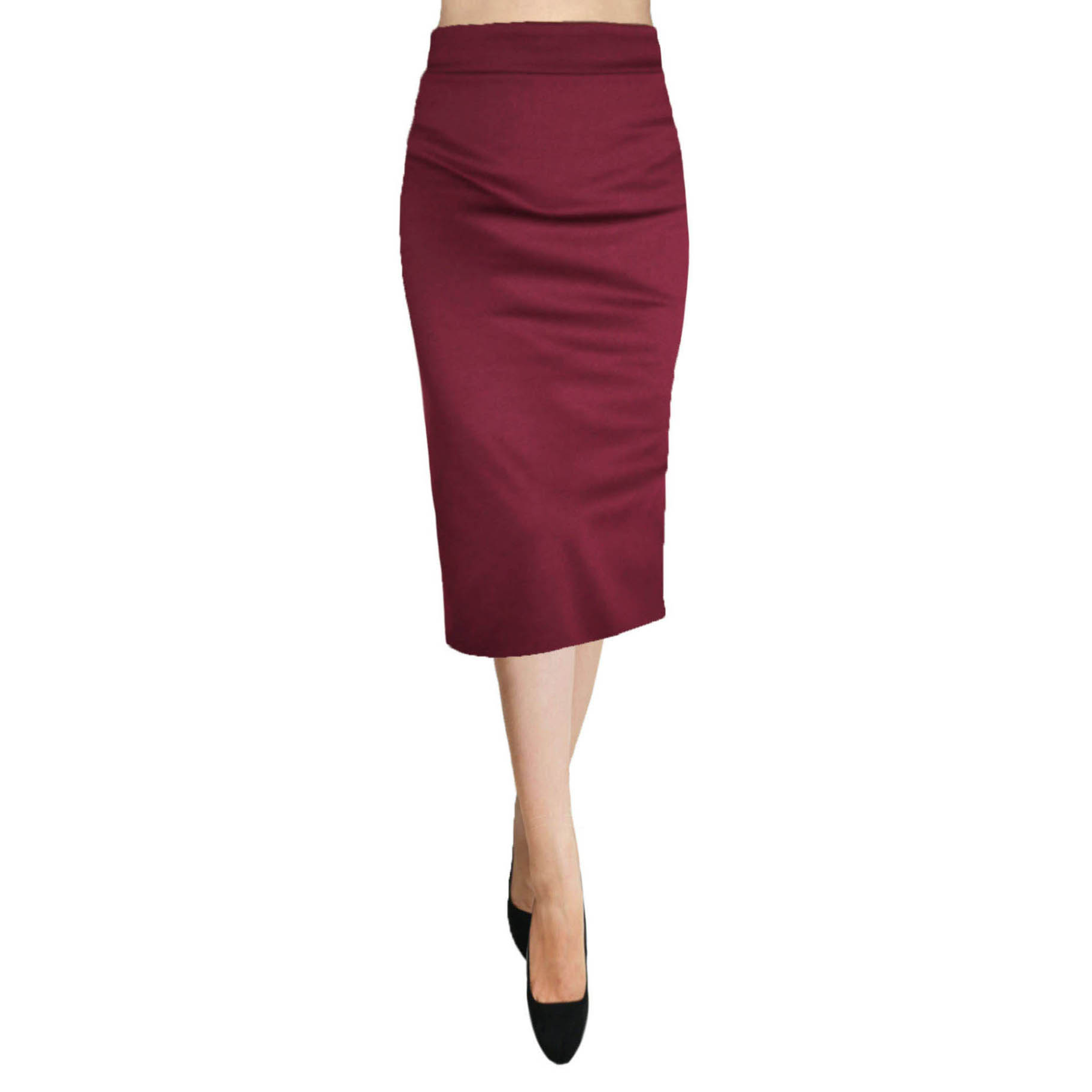 Sexy Bodycon Elegant Business Casual Solid Straight Pencil Skirt - USA ...