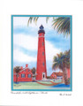 11"x14" Ponce Inlet Lighthouse Watercolor Print by Pam E. Webb
