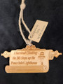 I survived engraved wood scroll ornament