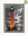 Ponce Inlet Lighthouse with Lightning Print
