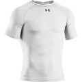 Under Armour Men’s HeatGear Sonic Compression Short Sleeve Shirt White