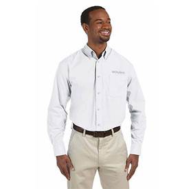 men's white poplin dress shirt