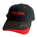 Roush Signed Black/Red Split Hat (3617)