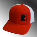 Roush Red/White Square R Mesh Back Flex Fit Hat (3818)