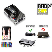 ROUSH Carbon Fiber RFID Slim Wallet/Money Clip (4151) - Roush ...