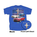 Ford Mustang Classic Red White Blue Flag Tee (4211)