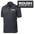 Roush Clean Tech Mens Heather Gray Breathable Polo #2 (5324)