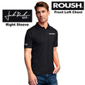 Roush Mens Black Solid Mesh Tech Polo (5333)