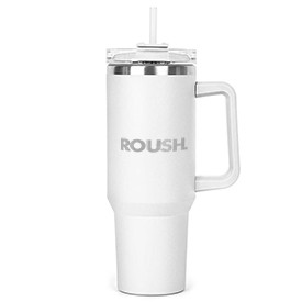 Roush White 40 Oz. Tumbler with Handle(5634) - Roush Automotive